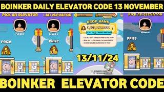 boinker elevator code today 13 november || boinker daily combo code || boinker elevator code