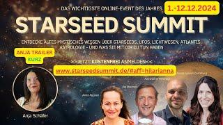 Einladung zum Starseed-Summit  Online-Kongress 1.-12.12.24 Anja Schäfer Trailer