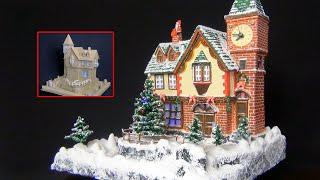 DIY Christmas House with cardboard and Lipka | How to make a Christmas house | Christmas village