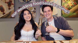 OUR WEDDING FOOD TASTE TESTING!! Picking Our Wedding Food!
