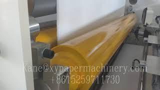 Automatic maxi roll paper rewinding machine