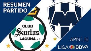 Resumen y Goles  | Santos Laguna vs Monterrey | Liga BBVA MX - Apertura 2019  - Jornada 6