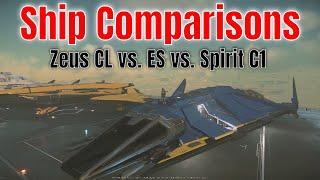 Detailed Ship Comparisons - Zeus CL vs. Zeus ES. vs. Spirit C1 | Star Citizen Guide 4K