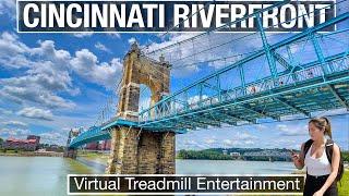 Walking Cincinnati's Riverfront Area - Virtual Tours of Cities - 4k City Walks