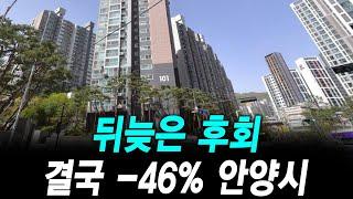 뒤늦은 후회 결국 -46% 안양시