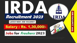 IRDAI  Recruitment 2023 jobalert|Freshers|Job News|Jobs|Job vacancy 2023|Latest Job️