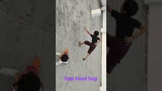 Successful one hand Hop by Aarav, he learnt on his own. Kids activity. Kids Health. Kids Learning