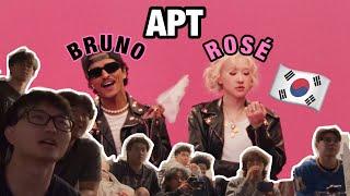 My College Friends React to ROSÉ & Bruno Mars - APT. (Official Music Video)