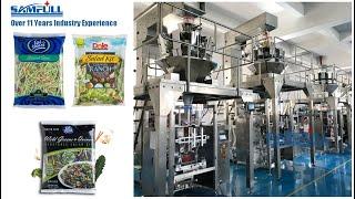 Vegetable Salad Packing Machine Automatic 10 Heads Weigher Filling Packing Machine