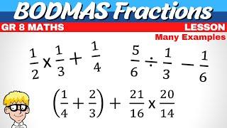 BODMAS Fractions Grade 8