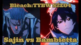 Sajin Komamura use his human form against Bambietta | Tengen Myo-oh Dangai Joue | Bleach TYBW S2E04