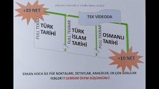 KPSS-MSÜ-TYT-AYT TARİH TEK VİDEO FULL SON TEKRAR +10 Net-Türk/Türk İslam/ Osmanlı-A'dan Z'ye HER ŞEY