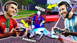 Ronaldo and Messi Playing GTA 5 - Ronaldo Hurt!