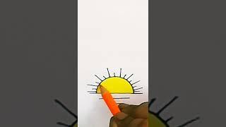 Drawing sunrise and sunset. #shorts #ytshorts #shortsfeed