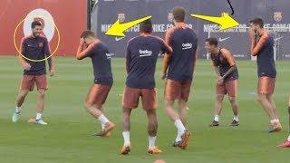 Coutinho Nutmeg Suarez and Ter stegen in training !! Must Watch