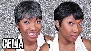 🩶 LET'S TRY THIS AFFORDABLE Pixie Fab N Fly GRAY Glamour GRAY HUMAN HAIR WIG!! Outre HH-Celia | 34