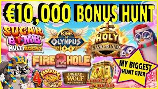  €10000 BONUS HUNT - MY BIGGEST BONUS HUNT EVER - HIGH STAKES - 20 BONUSES! 