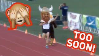 Viking Celebrates Early, Loses Costume 400m Race