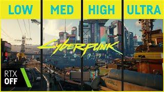 Cyberpunk 2077 LOW vs. MEDIUM vs. HIGH vs. ULTRA (RTX off / DLSS off)