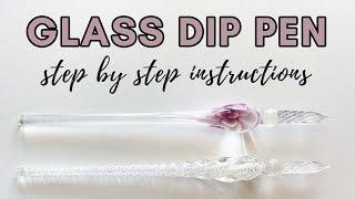 Glass Dip Pen Tutorial - Step by Step Instructions to get started using a glass pen today!