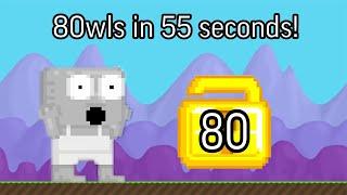 Growtopia 80wls in 55 SECONDS! #Shorts