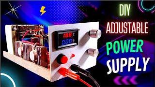 Adjustable Power Supply 2N3055 Transistors DIY - How to make Variable Battery Charger DIY 30V 10A