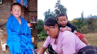 Jina making bath to Jonson II Jonson enjoying with mom@pastorallifeofnepal