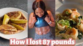 WHAT I EAT IN A DAY (INTERMITTENT FASTING 16/8 RESULTS) | Down 87+LBS