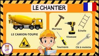 LE CHANTIER POUR ENFANTS   | Apprendre les noms des véhicules de chantier et les outils