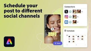 Create, edit and plan your social content for free with the Adobe Express Content Scheduler.