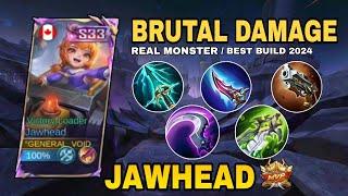 JAWHEAD SCARY PURE DAMAGE BUILD 2024 | MLBB GAMEPLAY