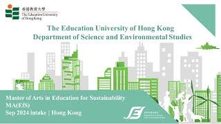 Master of Arts in Education for Sustainability Programme Introduction