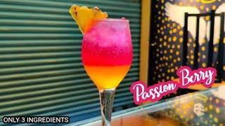 Passion Berry Mocktail | 3 Ingredients Recipe | The Mocktail House