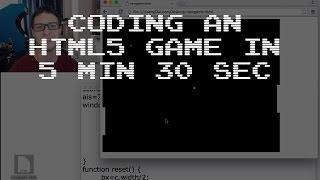 Coding an HTML5 Canvas Game with JS in 5 min 30 sec