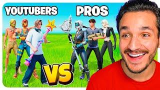 Enfrenté YOUTUBRES vs PROS en Fortnite!