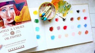 Sennelier Oil Pastels Portrait 24 Set | Swatches