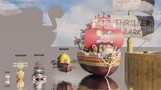 One Piece Ship Size Comparison 2024 | 3d Animation Size comparison