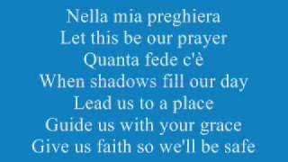 Celine Dion ft Andrea Bocelli The Prayer Lyrics