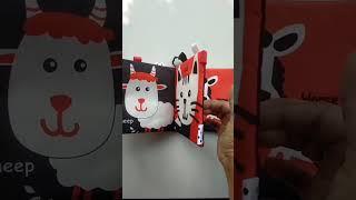 Farm - Black White Red Visual Stimulation Cloth Book for infants