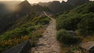 Beautiful mountain top trail | VFX LIBRARY | Scenery | Sunset | Free stock footage