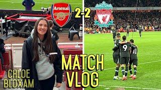 ABSOLUTE LIMBS AS MO SALAH SCORES A LATE EQUALISER AT THE EMIRATES! | Arsenal 2-2 Liverpool | Vlog