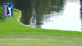 Luckiest shot of the year! Huge bounce off the water for Sungjae Im | WGC Mexico