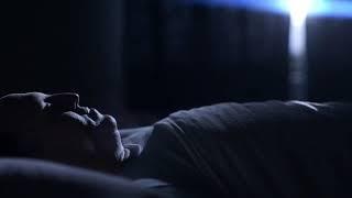 man sleeping in dark hd stock footage