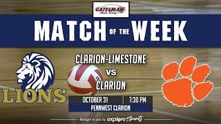 District 9 Class 1A Volleyball Championship: Clarion-Limestone vs. Clarion