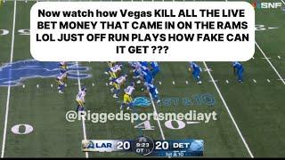 Rigged Los Angeles Rams vs Detroit Lions | VEGAS PROBABLY MADE MILLIONS OFF LIVE BETS THIS GAME #nfl