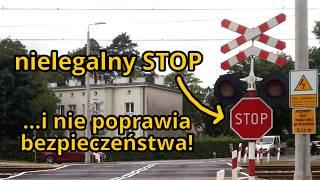 Czy znaki STOP na strzeżonych przejazdach kolejowych mają sens? Przepisy ich nie przewidują…