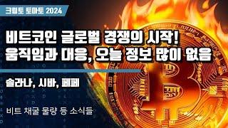 11/18) 비트코인 글로벌 경쟁의 시작! 움직임과 대응, 오늘 정보 많이 없음  솔라나, 시바, 페페