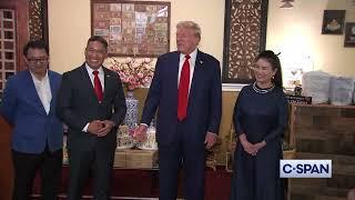 Trump visits Truong Tien Vietnamese Restaurant Eden Center in Falls Church, Virginia with Hung Cao