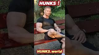 HUNKS Beautiful Smile At The Park  SynthWave, Retro Beats  Bodybuilding, Exercise, Workout Music