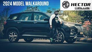 2024 MG Hector Plus Detailed Walkaround Review | Interior Exterior Walkthrough